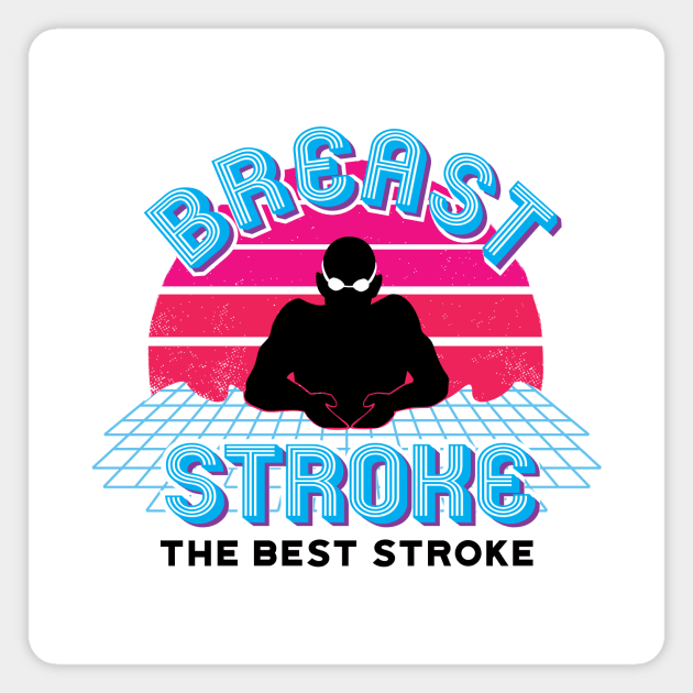 Retro Breaststroke Swim Fan Retro Swim Team Magnet by atomguy